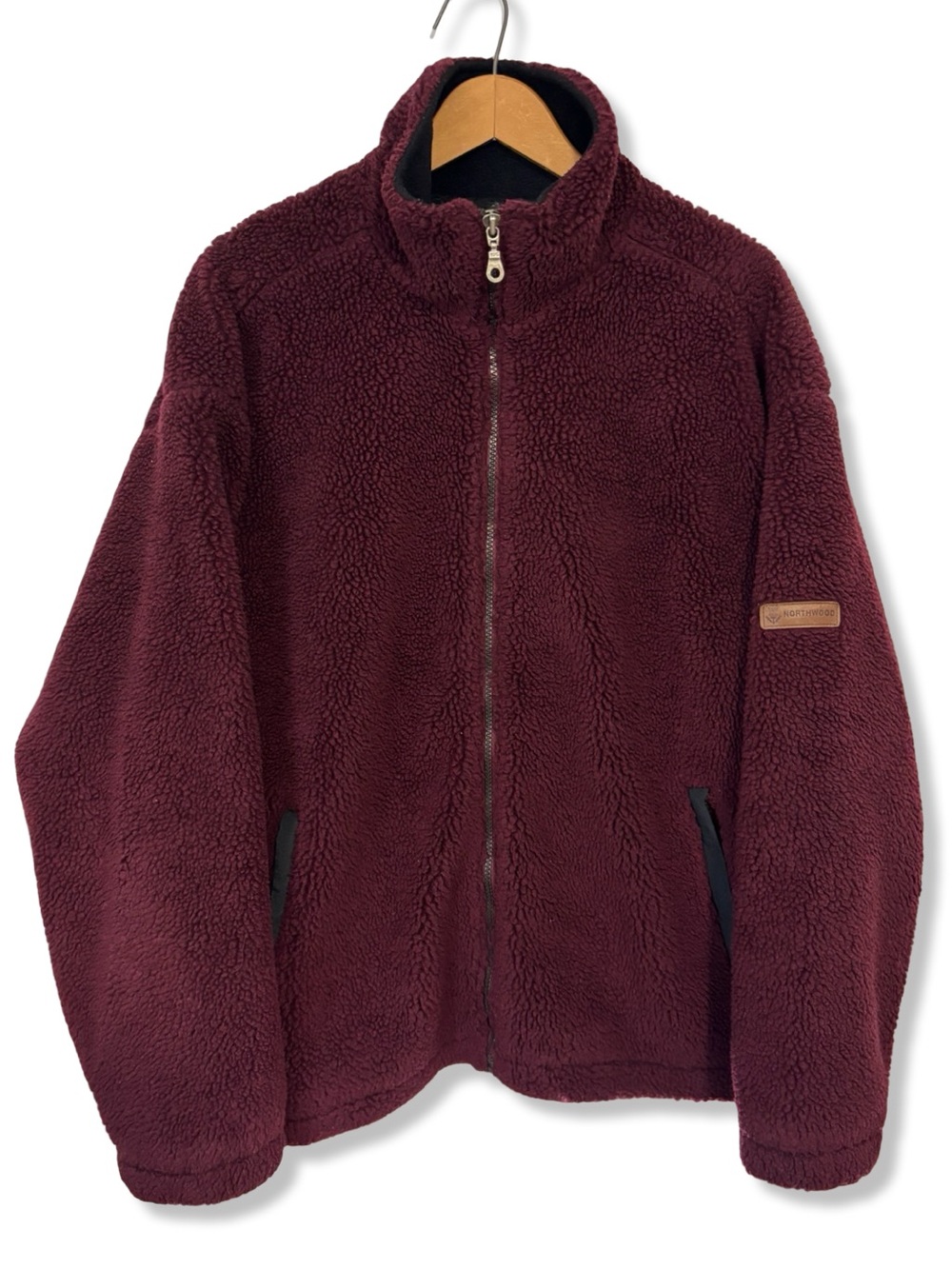 NorthWood Deep Pile Sherpa Fleece Burgundy Jacket